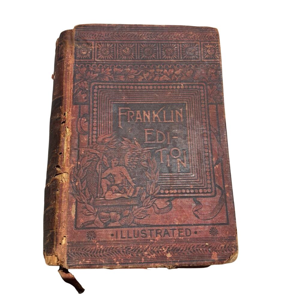 Antique Charlotte Brontë Jane Eyre Illustrated Franklin Edition 1887 Hardcover
